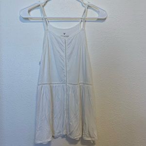 American Eagle Soft & Sexy white peplum tank